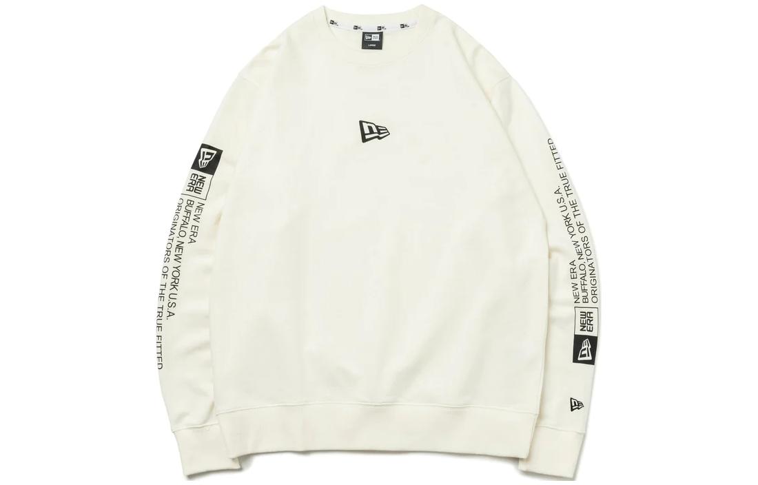New Era Unisex White Crewneck Pullover Sweatshirt Long Sleeve 13331055