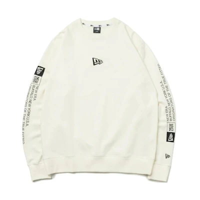 New Era Unisex White Crewneck Pullover Sweatshirt Long Sleeve 13331055