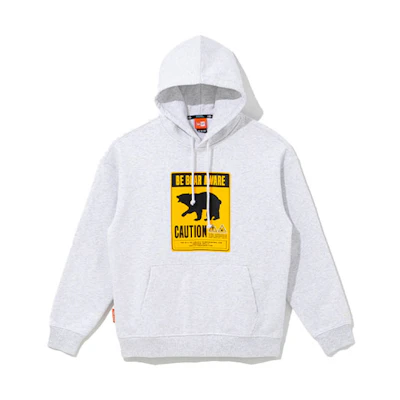 New Era Unisex Winter Fleece Hoodie Gray White Casual Minimalist Design 12866493