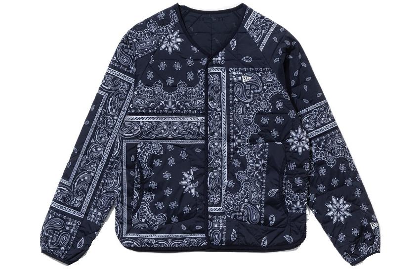 New Era V-Neck Button-Up Printed Jacket Unisex Long Sleeve 13781171