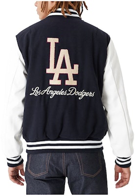 New Era 海軍藍拼色字母印花大學風外套 男女通用款 60416326 Details for New Era 海軍藍拼色字母印花大學風外套 男女通用款 60416326