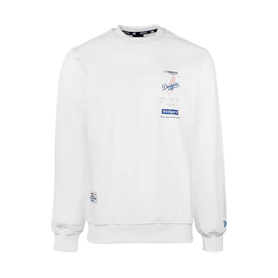 New Era White Long Sleeve Sweatshirt with Letter Print 12544709