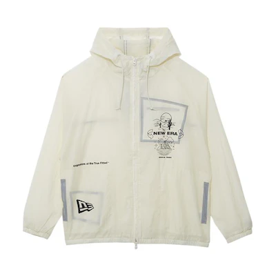 New Era Windproof Water-Resistant Sports Hoodie Jacket Unisex White 13095639