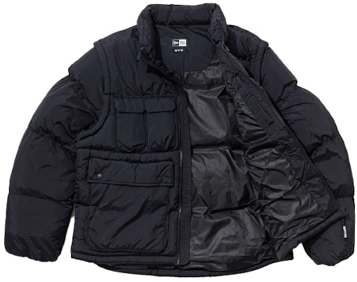 New Era 冬季黑色可拆袖口袋羽絨外套 12866432 Shop New Era 冬季黑色可拆袖口袋羽絨外套 12866432