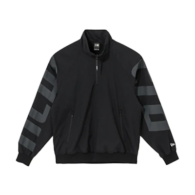New Era Woven Half-Zip Logo Jacket Unisex Black 13086454
