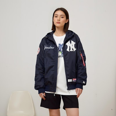 New Era x Alpha Industries FW24 Yankees Navy Pilot Logo Zip-Up Hoodie Jacket Unisex 60564139 Shop New Era x Alpha Industries FW24 Yankees Navy Pilot Logo Zip-Up Hoodie Jacket Unisex 60564139
