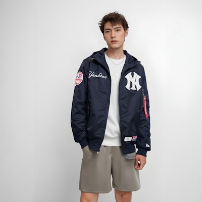 New Era x Alpha Industries FW24 Yankees Navy Pilot Logo Zip-Up Hoodie Jacket Unisex 60564139 Purchase New Era x Alpha Industries FW24 Yankees Navy Pilot Logo Zip-Up Hoodie Jacket Unisex 60564139