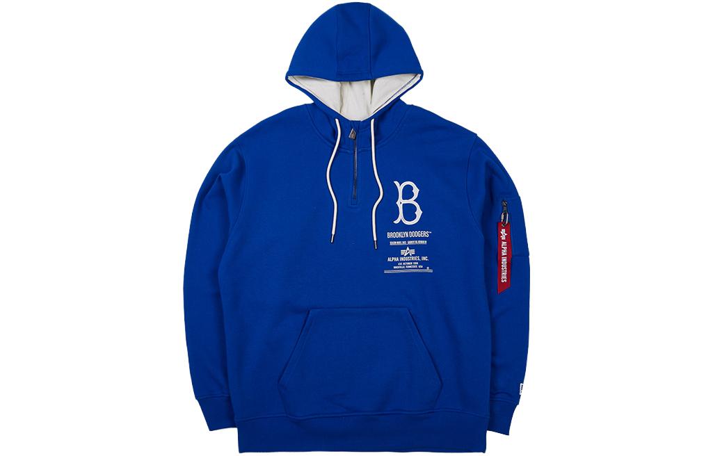 New Era ALPHA INDUSTRIES MLB Blue Pullover Hoodie Unisex 60334019