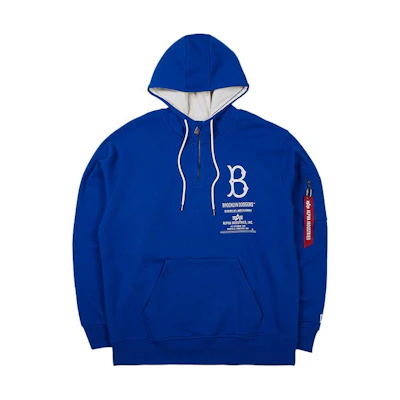 New Era ALPHA INDUSTRIES MLB Blue Pullover Hoodie Unisex 60334019