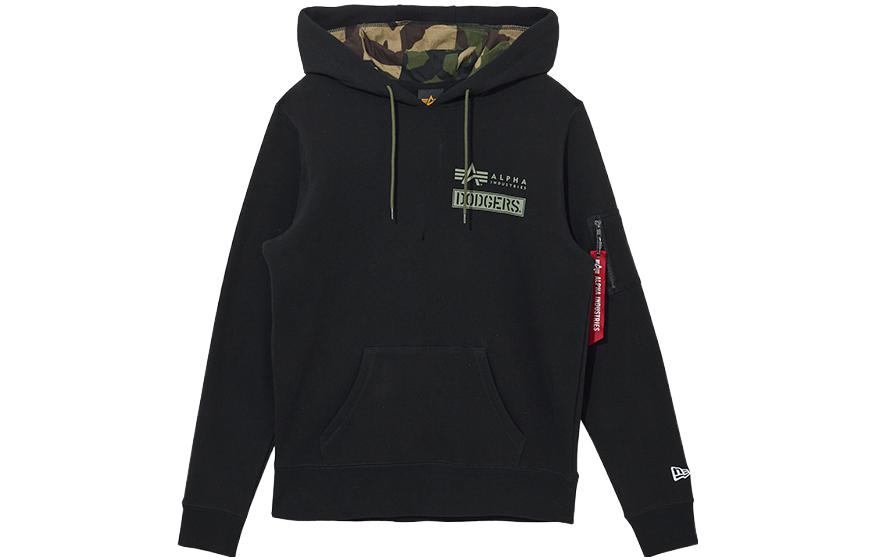 New Era Alpha Industries MLB Yankees Logo Print Black Hoodie Unisex 13025867