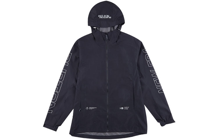 New Era Burton Outdoor Windbreaker Jacket Unisex Black 12369083