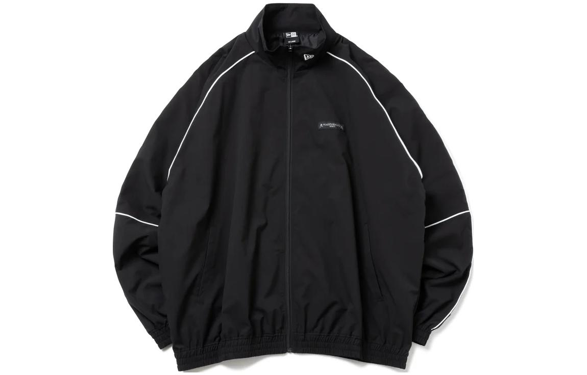 New Era x MASTERMIND WORLD SS24 White Stitch Black Zip Jacket Unisex. 14200707