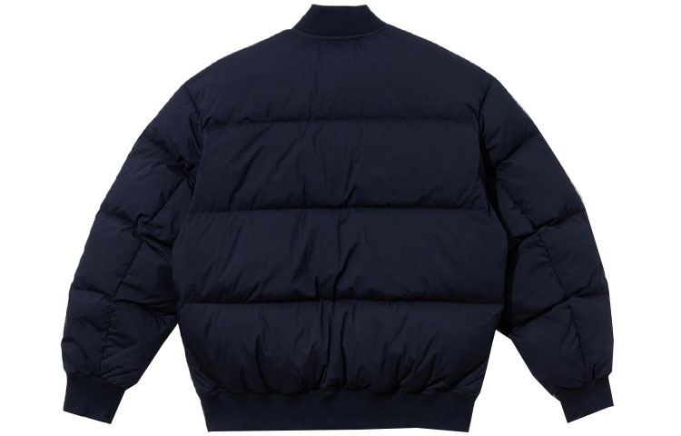 Lookbook New Era x MLB道奇刺绣字母拉链羽绒夹克 海军蓝 男女同款 13781124