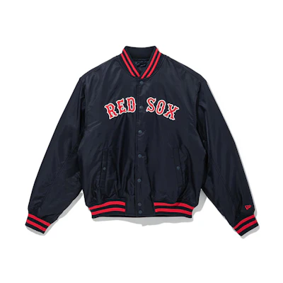 New Era MLB FW22 Logo Patch Black Baseball Jacket Long Sleeve 13338644