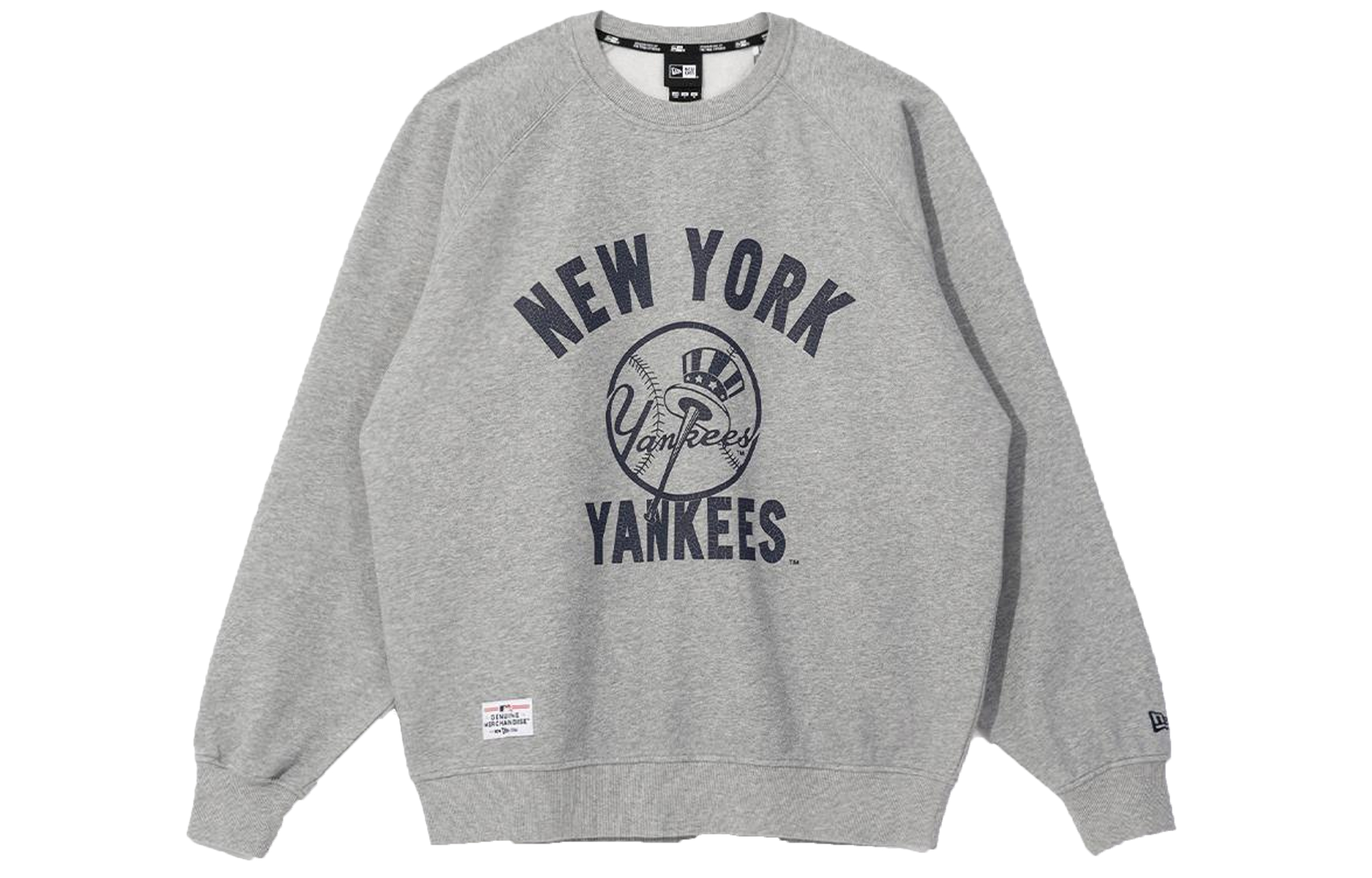 New Era MLB FW23 Yankees Logo Pullover Sweatshirt Unisex Gray 13781108