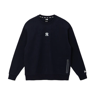 New Era MLB New York Yankees Letter Print Navy Blue Crewneck Sweatshirt Unisex 12866527