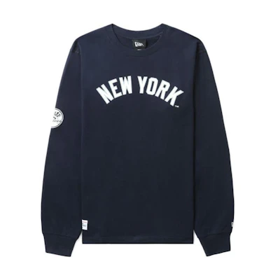 New Era MLB SS23 Navy Blue Logo Print Pullover Sweatshirt 13471003