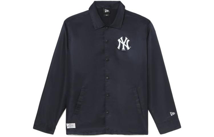 New Era MLB SS23 Navy Logo Print Collared Long Sleeve Jacket 13471013