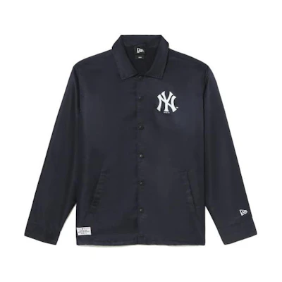 New Era MLB SS23 Navy Logo Print Collared Long Sleeve Jacket 13471013