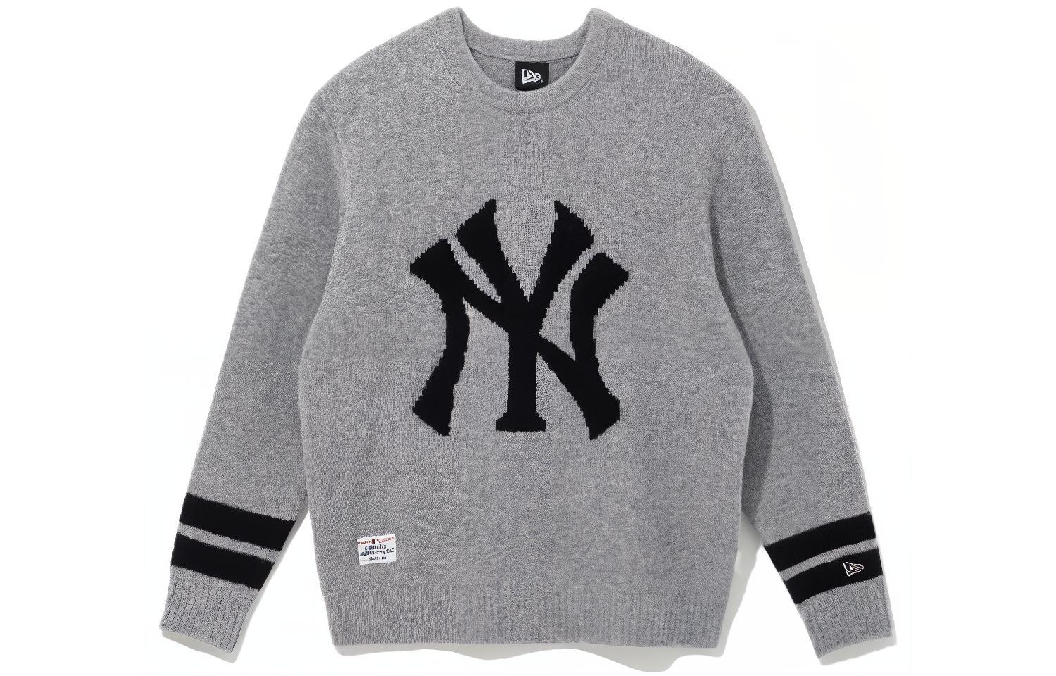 New Era x MLB Yankees Contrast Crewneck Oversized Sweater Unisex Grey. 13781164