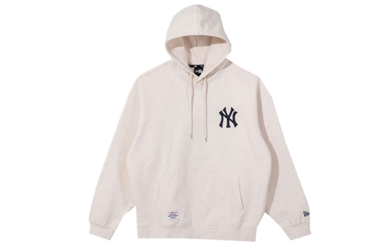 Lookbook New Era x MLB 洋基隊標誌連帽上衣 燕麥色 男女長袖 13781158