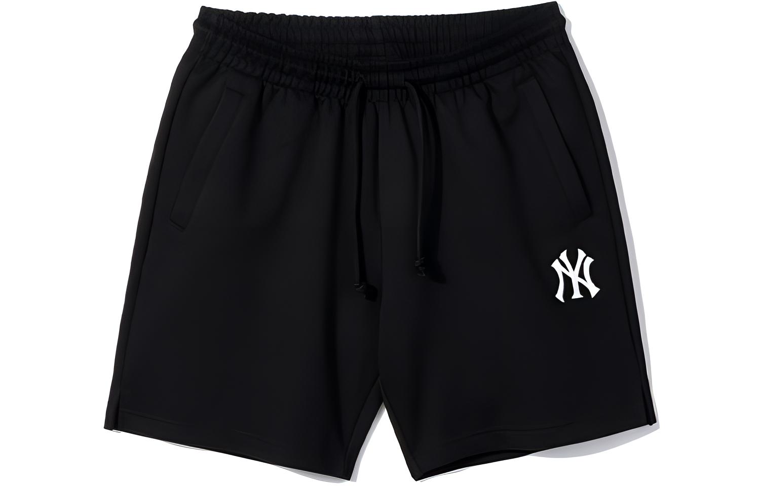 New Era x MLB Yankees Solid Logo Print Mid-Rise Casual Shorts (Gift Box Included) 13546438
