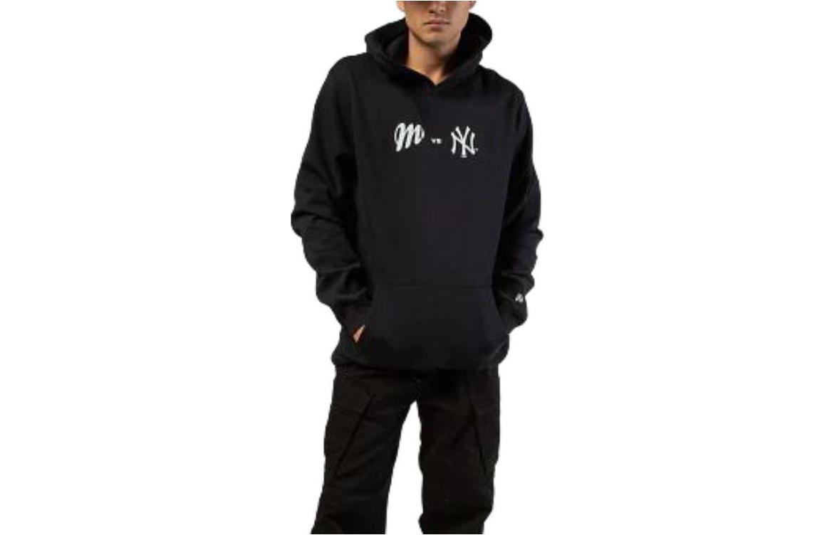 New Era Red Devils Yankees SS24 Logo Print Hoodie Unisex Navy Blue 14379586