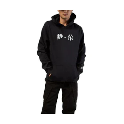 New Era Red Devils Yankees SS24 Logo Print Hoodie Unisex Navy Blue 14379586