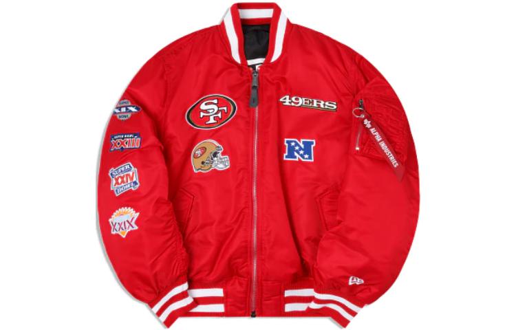 New Era San Francisco 49ers Logo Zip-Up Jacket Red Collab 13118263