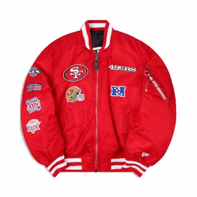 New Era San Francisco 49ers Logo Zip-Up Jacket Red Collab 13118263