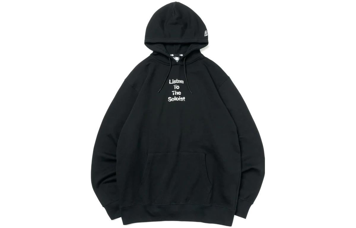 New Era TAKAHIROMIYASHITA The Soloist Letter Print Hoodie Unisex Black 13562272