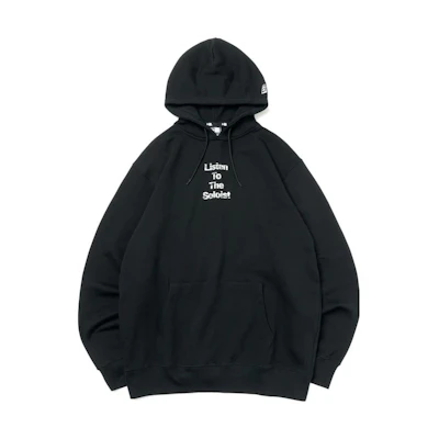 New Era TAKAHIROMIYASHITA The Soloist Letter Print Hoodie Unisex Black 13562272