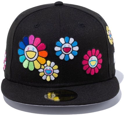 New Era x Takashi Murakami 59Fifty Fitted Hat Black Rainbow "Flower Allover" Order New Era x Takashi Murakami 59Fifty Fitted Hat Black Rainbow "Flower Allover"