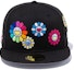 Order New Era x Takashi Murakami 59Fifty Fitted Hat Black Rainbow "Flower Allover"