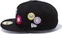 New Era x Takashi Murakami 59Fifty Fitted Hat Black Rainbow "Flower Allover"