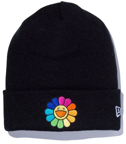 new-era-x-takashi-murakami-basic-cuff-knit-beanie-black-flower