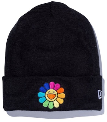 New Era x Takashi Murakami Basic Cuff Knit Beanie Black "Flower" Buy New Era x Takashi Murakami Basic Cuff Knit Beanie Black "Flower"