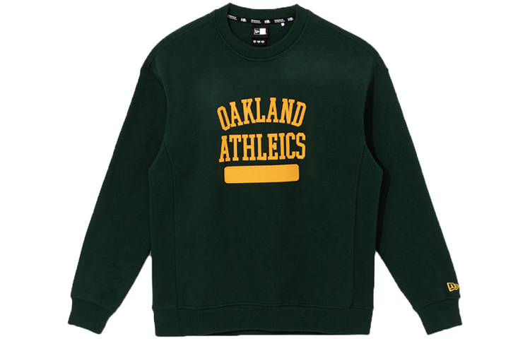 New Era x Wilson FW21 Embroidered Logo Pullover Sweatshirt Unisex Deep Green 12866521