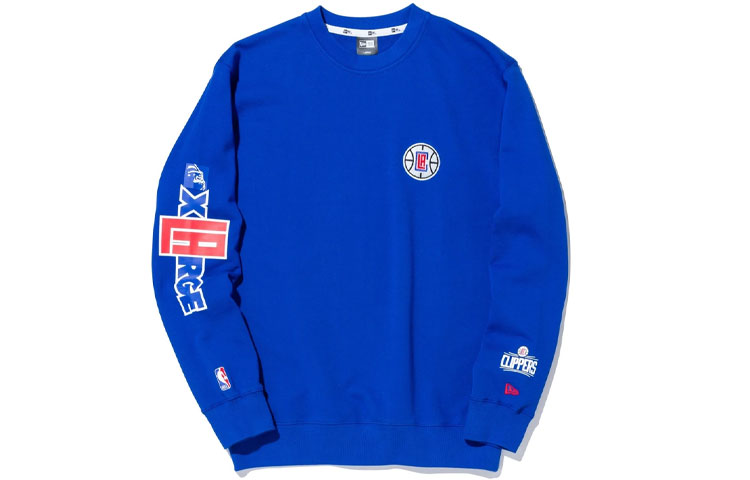 New Era XLARGE NBA Fleece Crewneck Sweatshirt Blue Unisex SS22 Edition 13113526