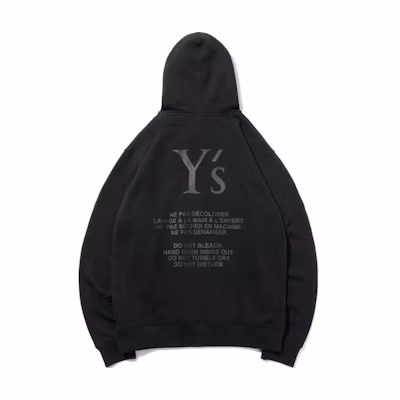 New Era Y's FW24 Black Letter Print Pullover Hoodie Unisex 14394319