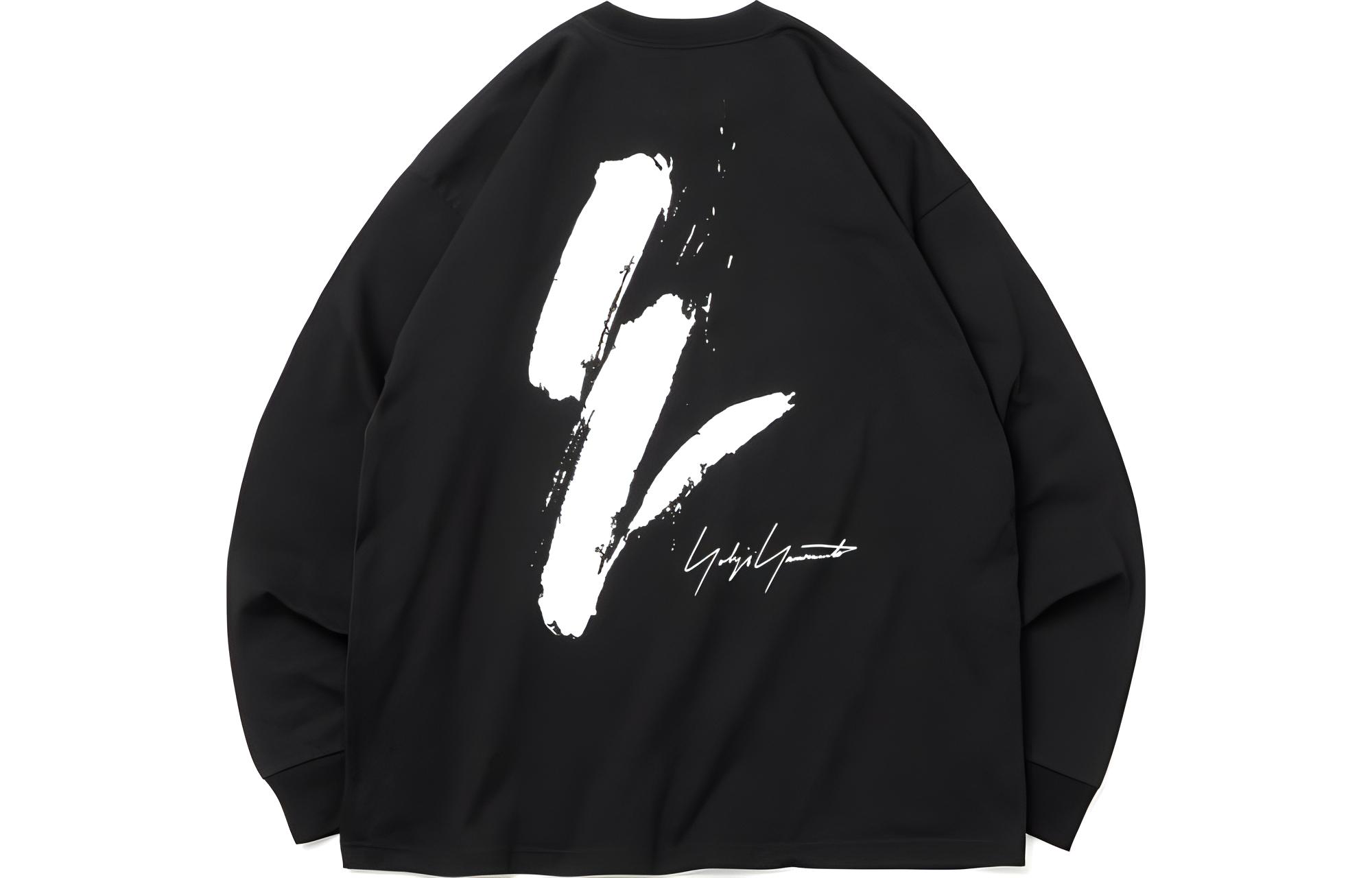 New Era Yohji Yamamoto FW23 Black Oversized Logo "Y" Unisex Sweatshirt 13747698