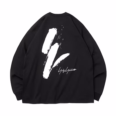 New Era Yohji Yamamoto FW23 Black Oversized Logo "Y" Unisex Sweatshirt 13747698