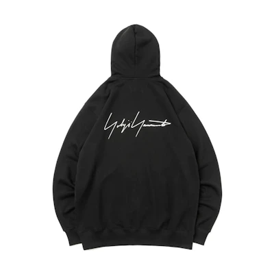 New Era Yohji Yamamoto SS23 Letter Print Hoodie Black Pullover 13372253