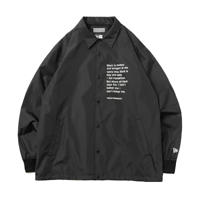 New Era Yohji Yamamoto SS23 Red Dahlia Print Coach Jacket Black 13505594