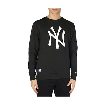New Era Yankees Logo Print Pullover Sweatshirt Unisex Black 11863701