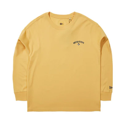 New Era Yellow Cartoon Embroidered Graphic Crewneck Sweatshirt Unisex 13789208