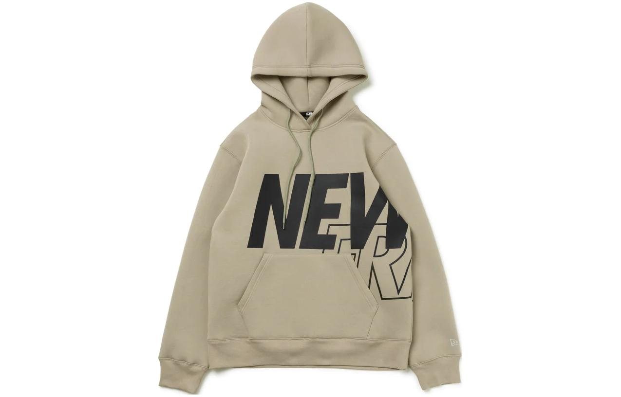 New Era Yellow Letter Print Hoodie Unisex Casual Long Sleeve 13755343