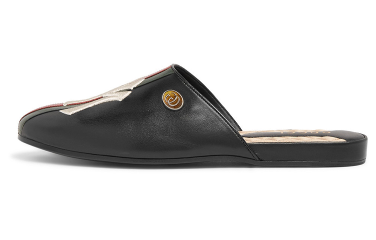New York Yankees x Gucci Princetown Slipper 'Black' 535585-0G0L0-6464