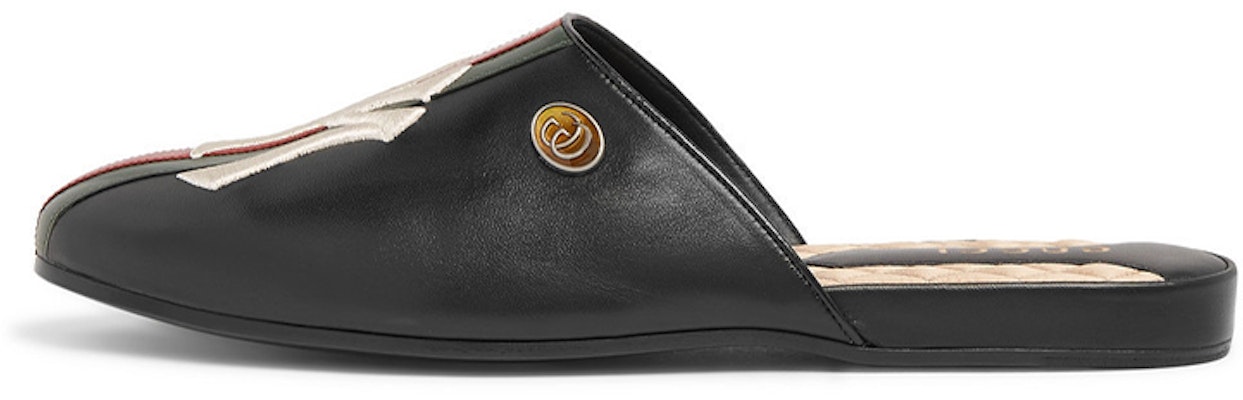 구찌 x 뉴욕 양키스 가죽 슬라이드 (블랙) 535585-0G0L0-6464 Buy 구찌 x 뉴욕 양키스 가죽 슬라이드 (블랙) 535585-0G0L0-6464