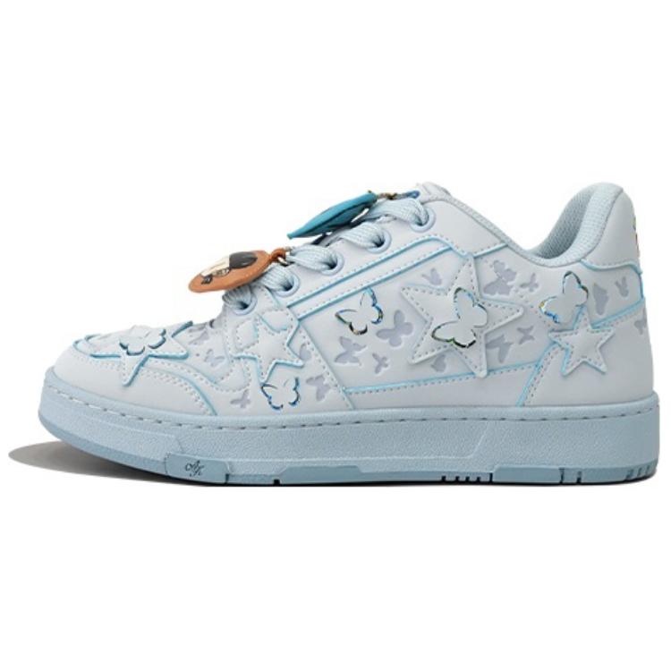 NEWMASUS x KAALIXTO Blue Gray Low-Top Skate Shoes Casual Elevated Soles KSH240714